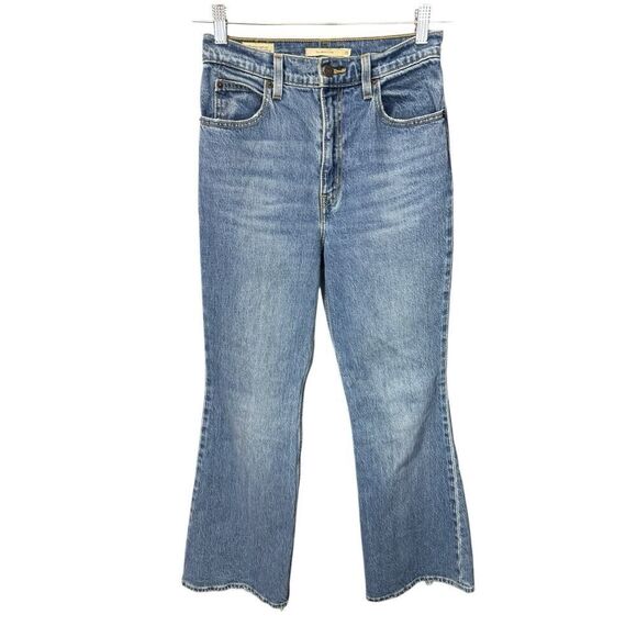 Levi's 70's High Rise Distressed Flare Jeans in Sonoma Step sz 26 - Picture 5 of 16